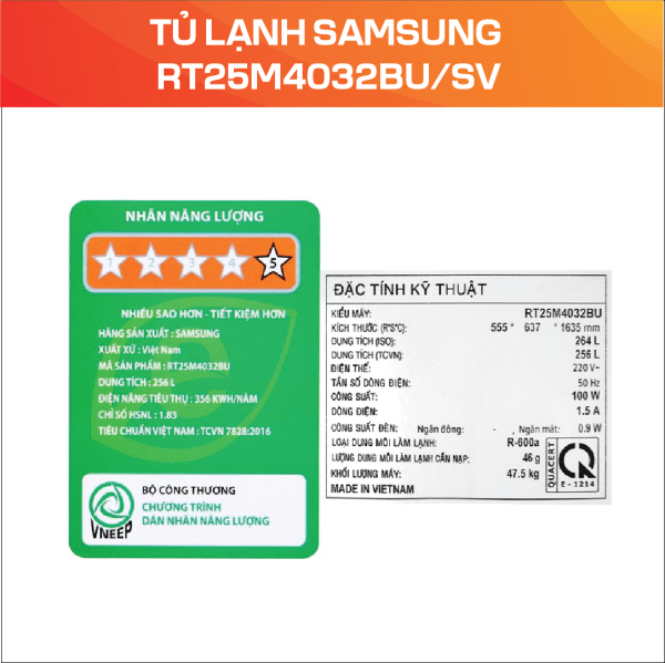 TỦ LẠNH SAMSUNG  RT25M4032BU/SV - Ảnh 5