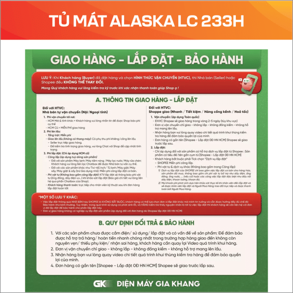 TỦ MÁT ALASKA LC 233H - Ảnh 5